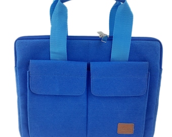 12,9 - 13,3 Zoll Tasche Schutzhülle Schutztasche Aktentasche Handtasche für MacBook / Air / Pro, iPad Pro, Surface, Laptop,  Notebook blau