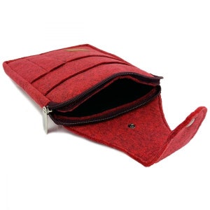 Belt bag waist pocket, felt, red image 8
