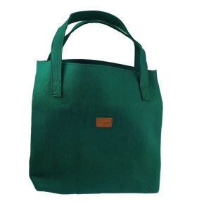 Shopper Sac à main Sac à main Sac à main sac poche en feutre sac poche anse sac avec porte-monnaie intégrée vert image 1