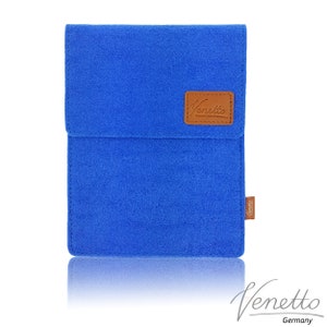 Bag for ebook reader felt bag cover made of felt sleeve cover for Kindle Kobo tolino Sony Trekstor, Blue