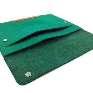 13.3 para MacBook, Surface Case Case Felt Case Felt Case Case Sleeve Case Green Dark imagen 3