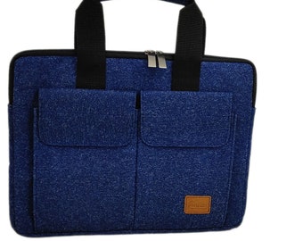 12,9 - 13,3 pouces Poche sac porte-à-porte sac à main pour MacBook / Air / Pro, iPad Surface Portable Portable Bleu muté