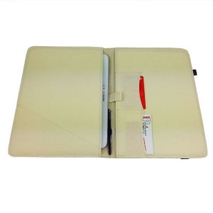 9.1-10,1 pouces Tablethülle housse de protection manchon de feutre plateau frêne cas étui de protection pour tablette, blanc crème image 4