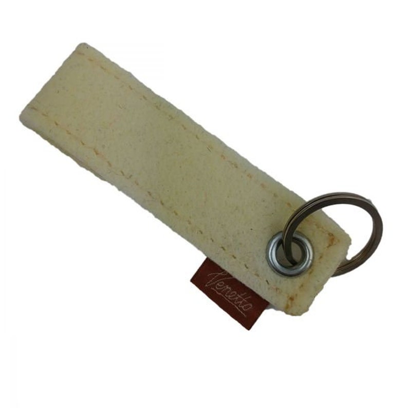 Keychain Key Ring Ring keychain for key cream image 1