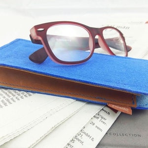 Glasses Case bag case cover for glasses blue image 1