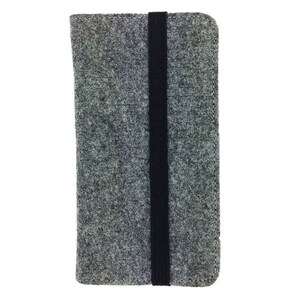 5.2-6.4 Bookstyle wallet case bag cover for mobile phone folding case cover, Grey, felt image 2