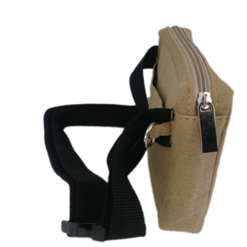 Delicious bag belt bag belly bag for dogs, dog training, dog treatli, dog food treat bag made of felt and leather image 5