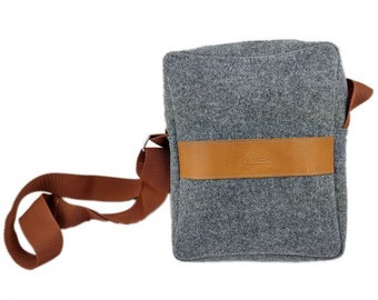 Bolso de hombro bolso de hombro hecho de bolso de fieltro de fieltro gris