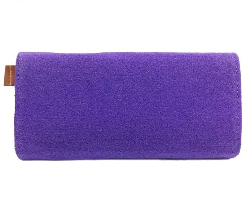 Venetto portemonnee wallet portemonnee portemonnee paarse voelde afbeelding 2