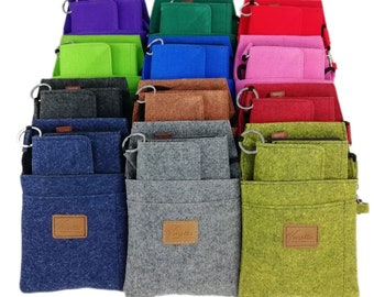 Cartera de camarero de fieltro con funda, cartera, cartera para camareros, gastronomía, cartera de catering de fieltro