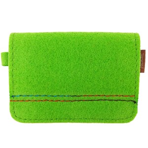 Mini chica cartera bolsa de valores pequeña bolsa de fieltro verde neón verde brillante verde