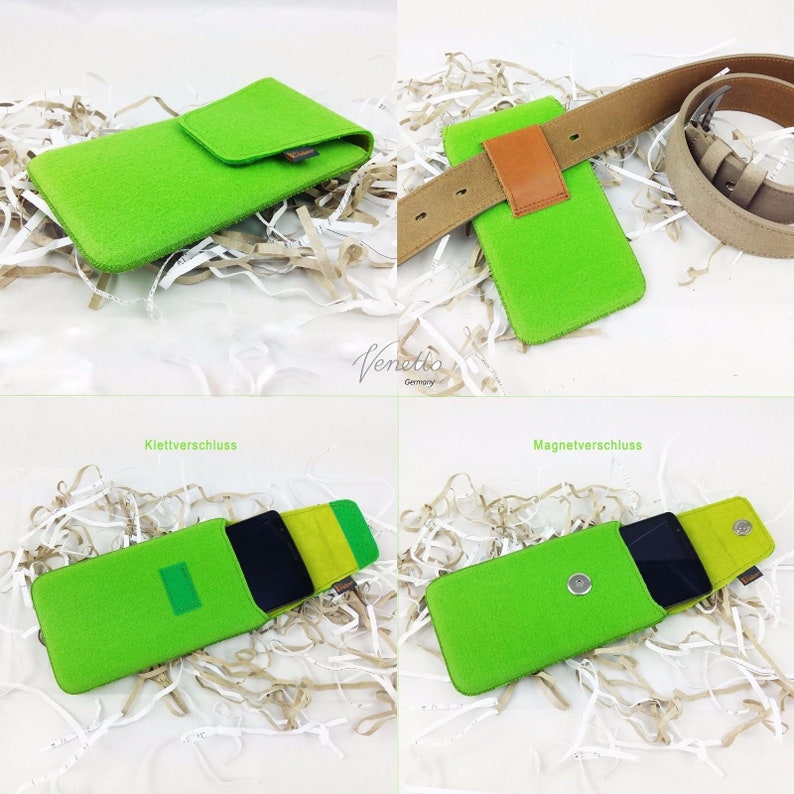 5.0-6.4 ceinture verticale affaire pochette pour la poche de ceinture ceinture pour téléphone mobile, vert image 4