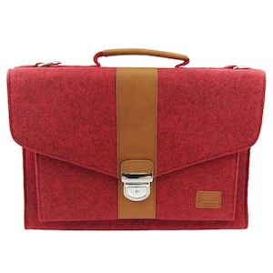 DIN A4 Business Bag case bag briefcase purse handbag for men and women unisex, red mottled image 1