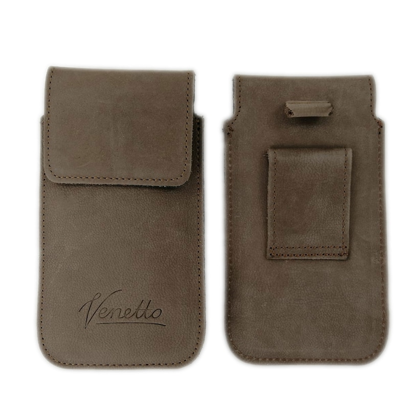 4-5.7 vertical belly bolsa cinturón bolsa de cuero funda protectora para teléfono marrón imagen 1