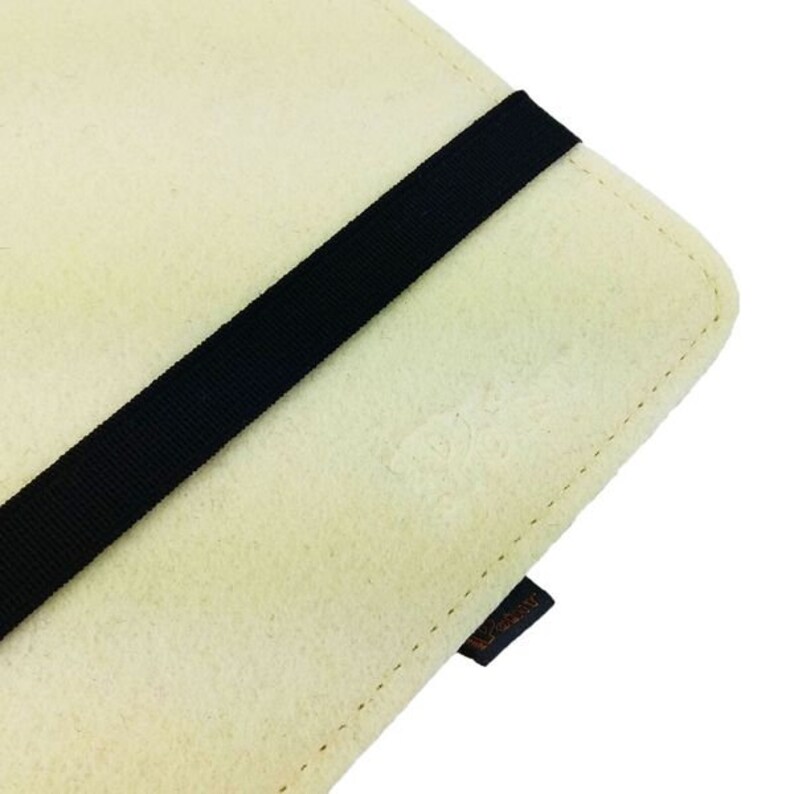 9.1-10,1 pouces Tablethülle housse de protection manchon de feutre plateau frêne cas étui de protection pour tablette, blanc crème image 3