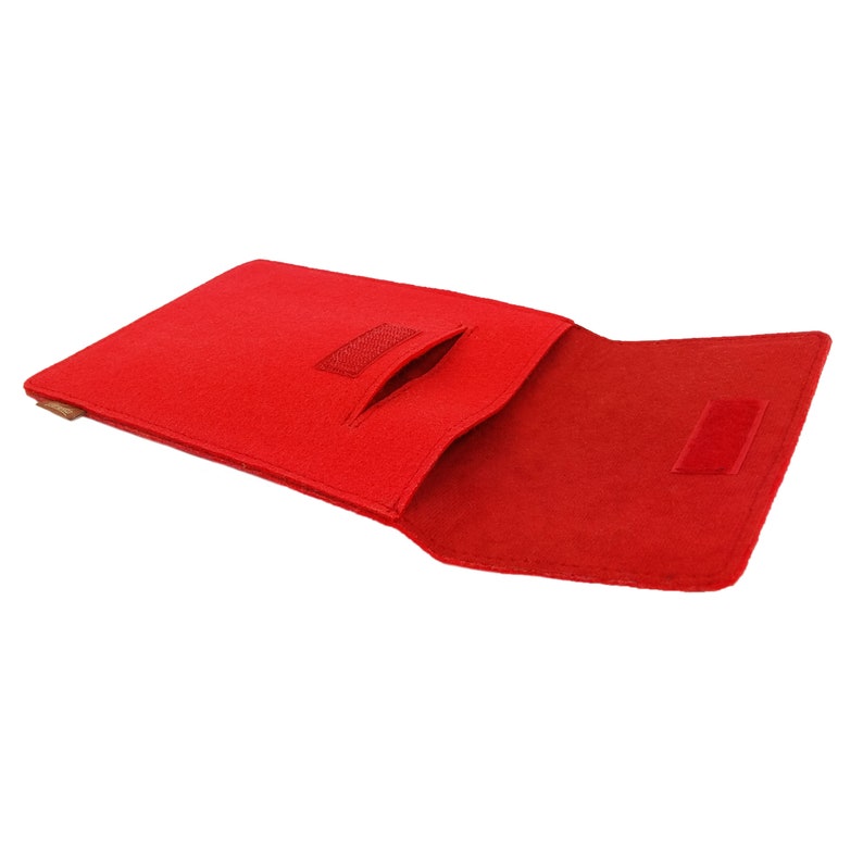 10.6 Bag for tablet ebook iPad Samsung book case pouch made of felt protector case red image 7