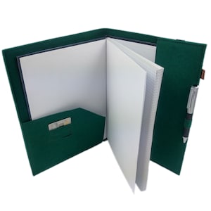 DIN A5 Copertina Cartella di disegno Libretto di rilegatura del libro per il calendario Del quaderno / Regalo per te Bambino / Feltro Manica Scomparto per carte Verde