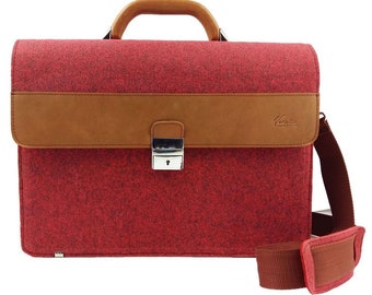 Sac porte-documents pour MacBook surface sac à bandoulière sac de bureau ordinateur portable Notebook uni rouge