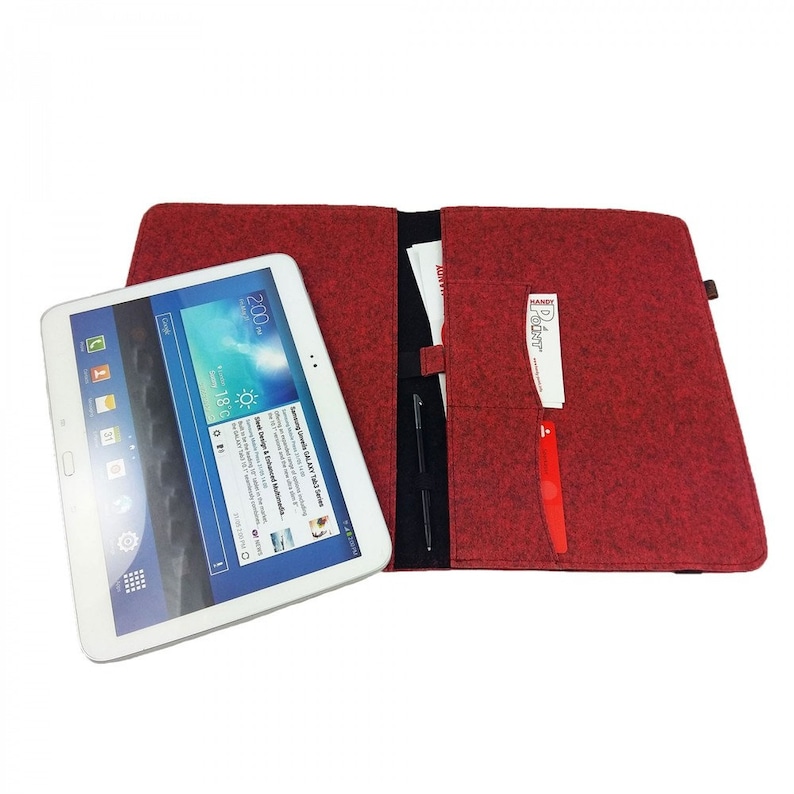 Up to 13 inch tablet bag case for MacBook Air laptop Notebbok sleeve felt bag case red image 4