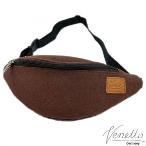 Bolsa de panza bolsa de cinturón bolsa de moda bolsa de senderismo bolsa de fieltro bolsa para senderismo deportivo, marrón imagen 1