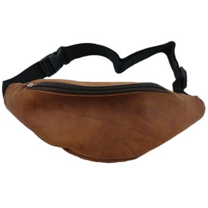 Leather bag Belt bag waist pocket leather case Brown