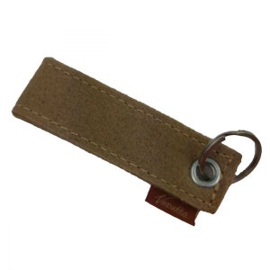 Key chain felt ribbon made of felt pendant for keychain, cappuccino Brown image 1