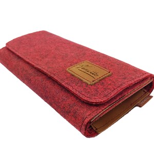 Portemonnee tas portemonnee wallet portemonnee portemonnee rood mix afbeelding 5