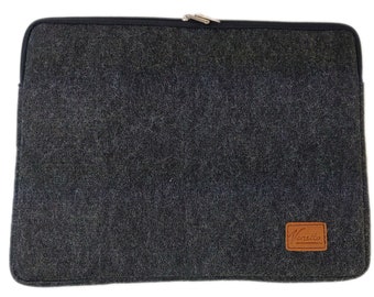 12,9 - 13,3 inch case beschermhoes voor MacBook Air Pro, iPad Pro 14 &quot;, M1, M2 Surface, Laptop, Notebook zwart melange