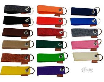 Ciondolo portachiavi per chiave, nastro di feltro, nastro di feltro, cordino / regalo per lui, tu / feltro Fob car key