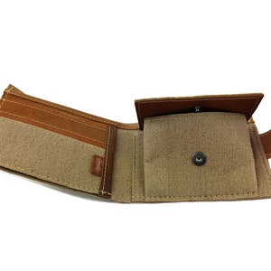 Wallet Purse wallet men Stockman purse Beige image 3