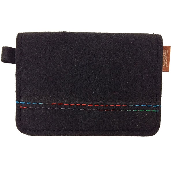 Mini women's wallet purse bag mini felt bag for travel trip vacation for kids Black