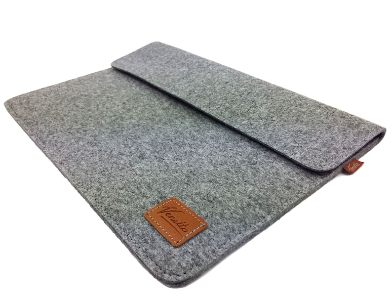 13.3 Case Bag Protective Case Laptop Surface Pro MacBook 13 Air M1/M2 Felt Bag Notebook Felt Bag Case Sleeve Protective Bag Vegan Grey image 2