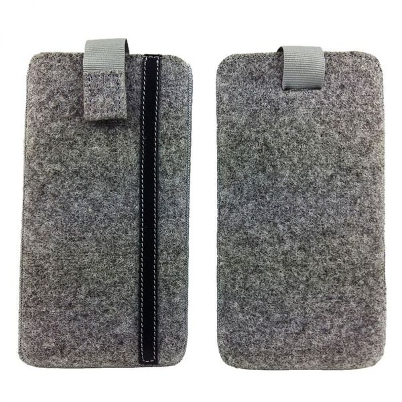 5-6.4 inch Filzhülle pocket felt cell phone bag cover for mobile phone pocket Grey image 1