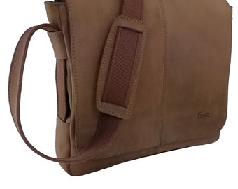 Businesstasche Ledertasche handgemacht Umhängetasche Dokumententasche Aktentasche Handtasche Tasche Herren Damen Nubuk-Leder