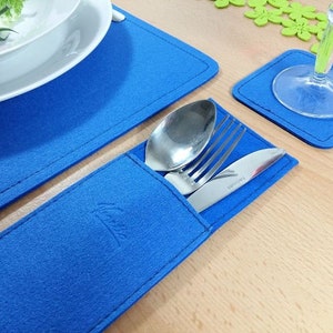 4-Set Table tablecloths table decorations table Decoration cutlery glass Coaster Table image 3