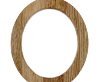 Bilderrahmen aus Eiche Leimholz Wand-Rahmen Hängerahmen für Bild oval