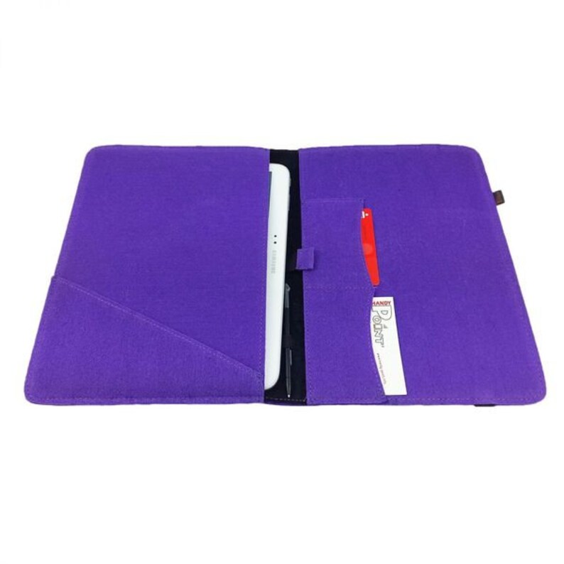 9.1-10.1 inch Tablethülle protective cover cover made of felt felt bag cover for tablet Tablettasche organizer, purple image 4