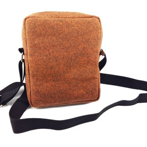 Bolso de hombro bolso de ocio bolso de fieltro bolso hecho de fieltro, moteado naranja imagen 9