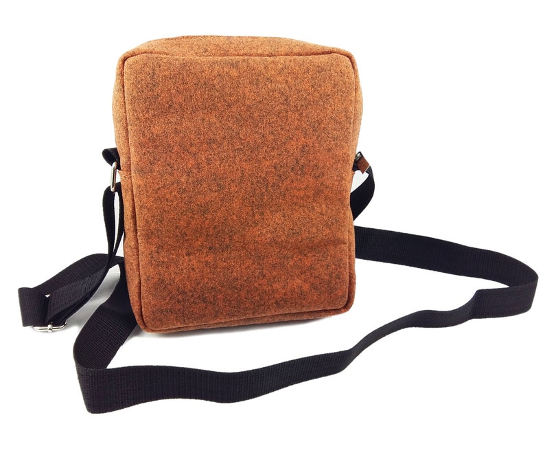 Bag shoulder bag handbag bag felt bag, orange mottled image 9