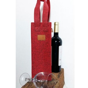 Fles wijn tas cadeau tote tas rood afbeelding 3