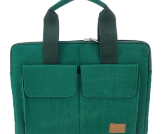 12.9-13.3 "Bag protective bag briefcase handbag for MacBook/Air/Pro, iPad Pro, Surface, Laptop Notebook green dark