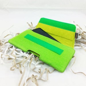 5.0-6.4 horizontal Cross bag pocket pocket cellphone bag made of felt, green image 3