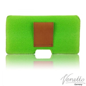 5.0-6.4 horizontal Cross bag pocket pocket cellphone bag made of felt, green image 2