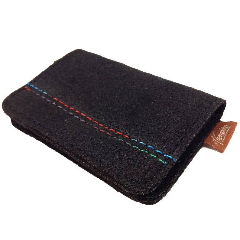 Mini women's wallet purse bag mini felt bag for travel trip vacation for kids Black image 6