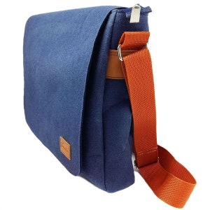 Herentas Schoudertas Tas Vilt Tas Leisure Uni School voor MacBook Laptop Blauw afbeelding 2