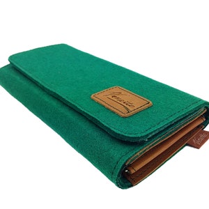 Wallet wallet girl purse felt green dark image 5