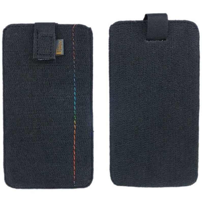 5-6.4 cellphone case cover case made of felt sleeve for iPhone black image 2