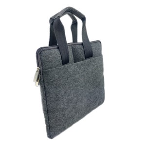 12,9 13,3 Zoll Tasche Schutzhülle Schutztasche Aktentasche Handtasche für MacBook / Air / Pro, iPad Pro, Surface, Laptop, Notebook grau Bild 7