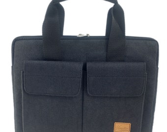 12,9 - 13,3 Zoll Tasche Schutzhülle Schutztasche Aktentasche Handtasche für MacBook / Air / Pro, iPad Surface Laptoptasche Notebook schwarz