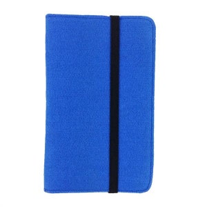 9.1-10.1 Customs organizer bag made of felt felt bag Filzhülle cover Tablethülle cover with card compartment, universal blue light image 1